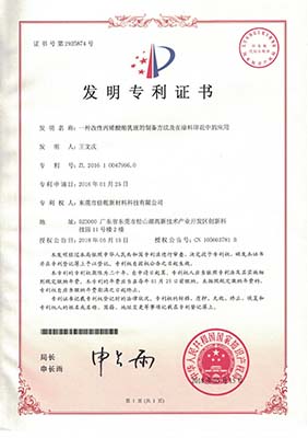 HaoHan Chem Certificate